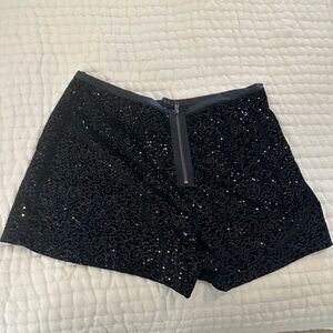 Sequin Black Women's Shorts